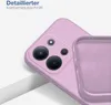 Close-up of a purple phone case showing the camera cutout and the interior lining. Produktbild-Vorschau
