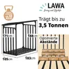 Dizajnový regál na drevo do záhrady kovový so strechou Náhľad obrázku produktu 2