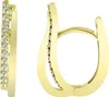 585/- Gold Klapp-Creolen, Zirkoniabesatz, Gelbgold, 14 Produktbild-Vorschau 1