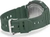 Close-up of the back of a green watch band and buckle. Produktbild-Vorschau