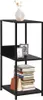 A black three-tiered shelf unit with books and picture frames. Náhľad obrázku produktu