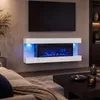 COSTWAY, chimenea eléctrica de 32 pulgadas, de 3 lados, Vista previa de la imagen del producto 2