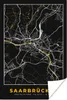 MuchoWow® Poster Saarbrücken - Stadtplan - Gold - Karte - Produktbild-Vorschau 1