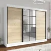 Oravelle 200 cm Weiß / Sonoma 3-türiger Kleiderschrank mit Produktbild-Vorschau 2