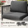 Melko sedací souprava hliníková balkonová souprava lounge Náhled obrázku produktu 17