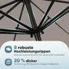 Sekey Alu Sonnenschirm 300 cm Rund Knickbar mit Kurbel Produktbild-Vorschau 3