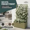 XL Gartenspalier 'Ethica' mit Pflanzkübel Breit 80x36x140 Produktbild-Vorschau 3