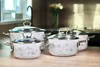 PREMIUM weißes 4-teiliges Emaille-Kochgeschirr-Set Produktbild-Vorschau 2