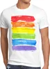 style3 Regenbogenflagge Herren T-Shirt lgbt liebe toleranz Produktbild-Vorschau 1