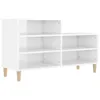 vidaXL Věšák na boty High Gloss White 102x36x60 cm Dřevěný Náhled obrázku produktu 1