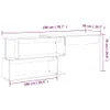 vidaXL Bureau d'angle Gris Sonoma 200x50x76 cm Bois Voir les images du produit 10