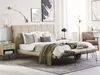 BELIANI Bett mit Bettbank und 2 Nachttischen Beige Produktbild-Vorschau 2