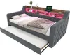 Zerbaco Sofabett 90x190 cm, aus Samt mit Stauraum, LED und Produktbild-Vorschau 18