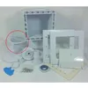 A collection of white plastic pool skimmer components laid out on a white background. Produktbild-Vorschau