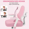HOFFREE Ergonomická dětská židle k psacímu stolu, růžová, s Náhled obrázku produktu 7