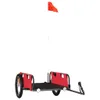 vidaXL Remorque pour vélo Rouge Tissu Oxford et fer Voir les images du produit 1