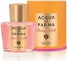 A bottle of Acqua di Parma Peonia Nobile Eau de Parfum and its packaging. Voir les images du produit