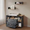 Wickelkommode Livinity Torino Anthrazit/Goldkraft Eiche mit Produktbild-Vorschau 4