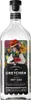 A bottle of Gretchen Dry Gin with a label featuring an illustration of a woman in traditional attire surrounded by flowers and fruit. Produktbild-Vorschau