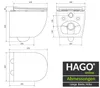 HAGO24 Spülrandloses Hänge-WC Keramik Nano-Beschichtung Produktbild-Vorschau 7