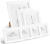 A set of white picture frames of various sizes arranged in a staggered formation, with some frames displaying sketches of famous landmarks. Náhľad obrázku produktu