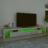 vidaXL TV Schrank mit LED Leuchten Betongrau 260x36,5x40 cm Produktbild-Vorschau 2