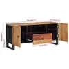 vidaXL TV Schrank 105x33,5x46 cm Massivholz Akazie & Produktbild-Vorschau 10