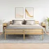 A bedroom scene with a bed and two nightstands. Produktbild-Vorschau