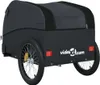 vidaXL Rimorchio per biciclette nero 45 kg ferro Anteprima dell’immagine prodotto 8