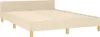 vidaXL Bettgestell ohne Matratze Creme 140x200 cm Stoff Produktbild-Vorschau 4