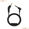 A black audio cable with two 3.5mm jack connectors and an inline remote. Produktbild-Vorschau