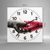 Wanduhr - Quadrat - Glasuhr - Hilfe Hände Symbol - 40x40cm Produktbild-Vorschau 3