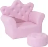 HOMCOM Kindersofa mit Ottomane Kindersessel Prinzessinnen Produktbild-Vorschau 10