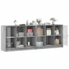vidaXL Knihovna s dvířky Grey Sonoma 204x37x75 cm Materiál Náhled obrázku produktu 4