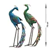 Boltze Pfau Garden Picture 2er set in metallo multicolore Anteprima dell’immagine prodotto 2