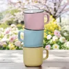 Kaffeetassen Emaille-Optik Pastell, Teetassen 3er Set, 350 Produktbild-Vorschau 6