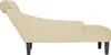 vidaXL Chaiselongue mit Kissen und Rechter Armlehne Creme Produktbild-Vorschau 4