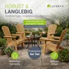 Juskys® 4er Set Liegestuhl Korfu Natur Akazienholz klappbar Produktbild-Vorschau 2