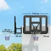 SPORTNOW Basketballkorb mit Rückwand für Outdoor & Indoor Produktbild-Vorschau 3