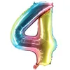 Folienballon Zahl 4 bunt 100 cm Produktbild-Vorschau 5
