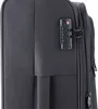 A close-up view of a black suitcase with a TSA-approved combination lock. Produktbild-Vorschau