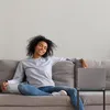 Relaxdays Beistelltisch, U-Form, Glas Tischplatte, Metall, Produktbild-Vorschau 3
