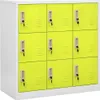 vidaXL Armoire à casiers gris clair et vert 90x45x92,5 cm Voir les images du produit 8