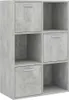 Armadio portaoggetti grigio cemento 60x29,5x90 cm materiale Anteprima dell’immagine prodotto 9