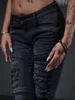 WD383 Damen Röhrenjeans im coolen Biker-Look in Skinny Fit Produktbild-Vorschau 2