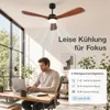 Ø106cm Echtholz Deckenventilator mit Beleuchtung 3 Flügel Produktbild-Vorschau 10