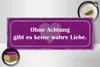 Holzschild Spruch 27x10cm ohne Achtung gibt es keine Liebe Produktbild-Vorschau 3