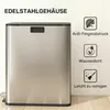HOMCOM Küchenmülleimer 2 x 28L Edelstahl-Tretmülleimer mit Produktbild-Vorschau 6