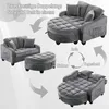 Divano letto multifunzionale 2 in 1 con pouf contenitore, Anteprima dell’immagine prodotto 6