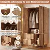 Flieks Eckkleiderschrank 3 Türen Eiche, Gaderobe Produktbild-Vorschau 4